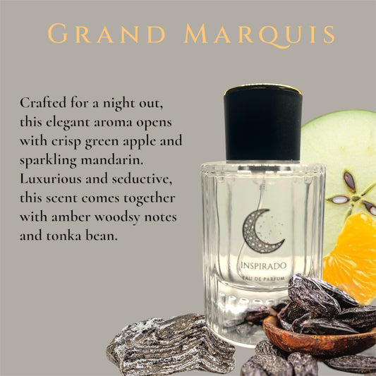 GRAND MARQUIS – Elegant Night-Out Perfume | Green Apple, Tonka Bean, Amber | Unisex Luxury Scent. 50ml bottle.