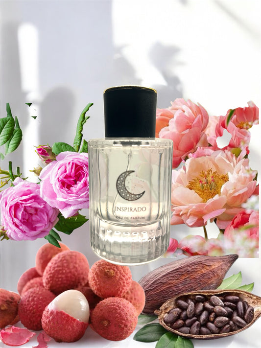 DREAM CATCHER – Lychee & Cocoa Niche Perfume | Floral Gourmand Fragrance with Turkish Rose and Patchouli. 50ml bottle.