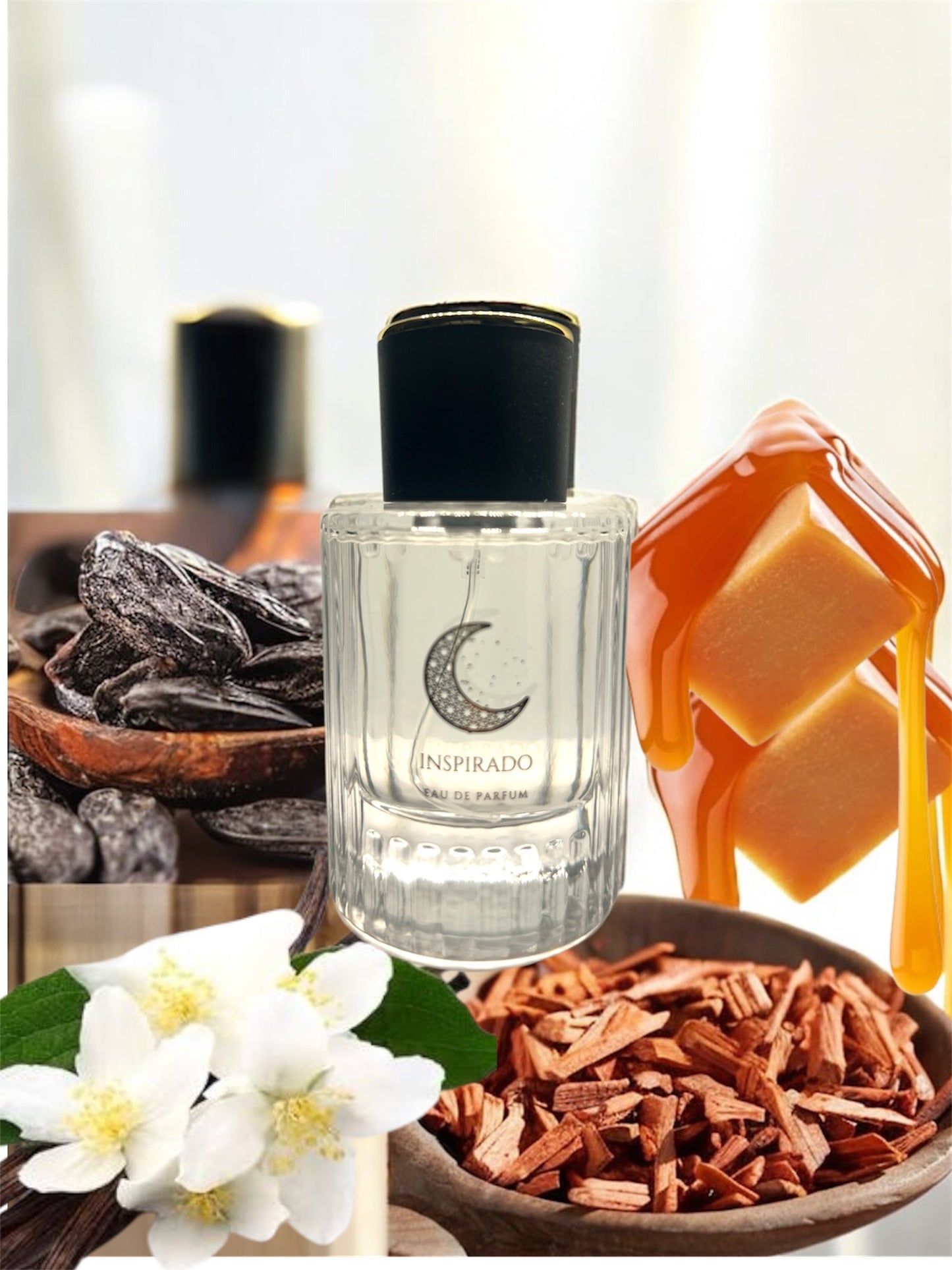 GOLDEN GLOW – Gourmand Perfume | Vanilla, Amber, Tonka | Handcrafted Luxury Scent for Women. 50ml bottle.